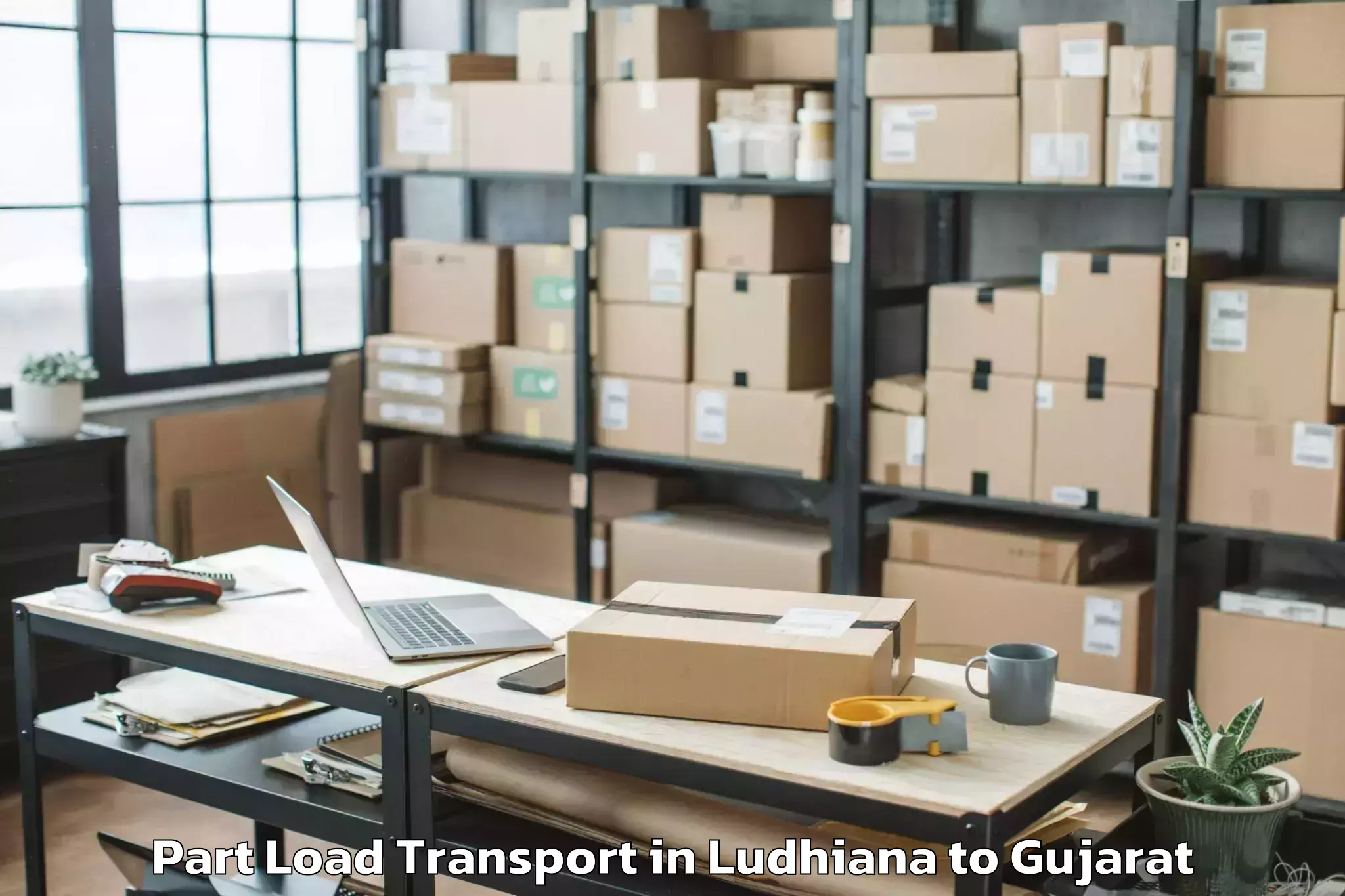 Hassle-Free Ludhiana to Khambhat Part Load Transport